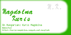 magdolna kuris business card